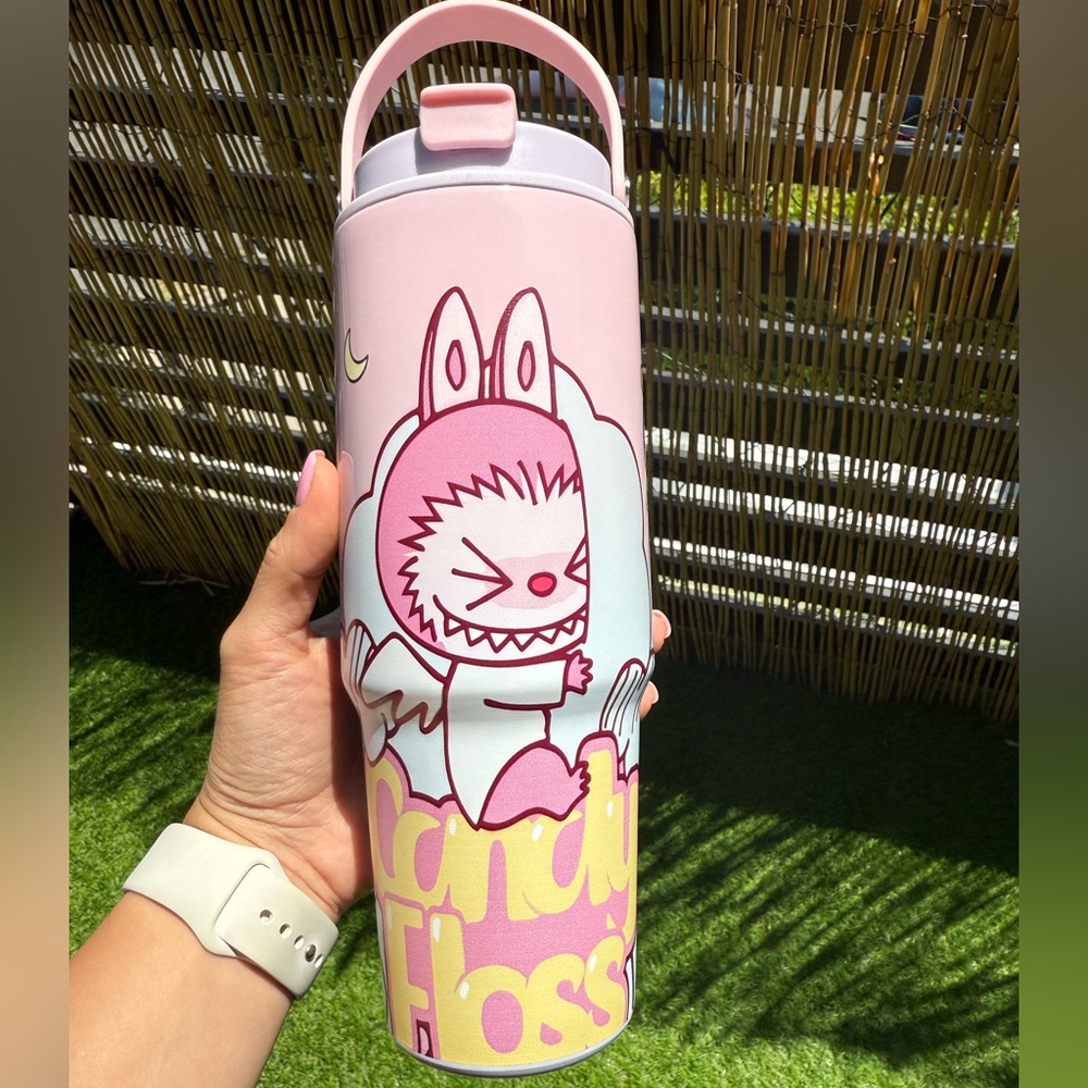 Labubu 30oz Tumbler-Cute Leakproof Cup with Handle-Kawaii Bottle for School,Gift